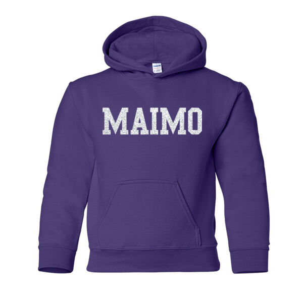 Gildan - Heavy Blend™ Youth Hooded Sweatshirt - Glitter Vinyl Transfer Logo Thumbnail