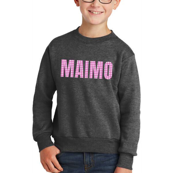 Port & Company® Youth Core Fleece Crewneck Sweatshirt - Printed Logo Thumbnail