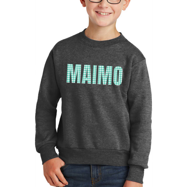 Port & Company® Youth Core Fleece Crewneck Sweatshirt - Printed Logo Thumbnail